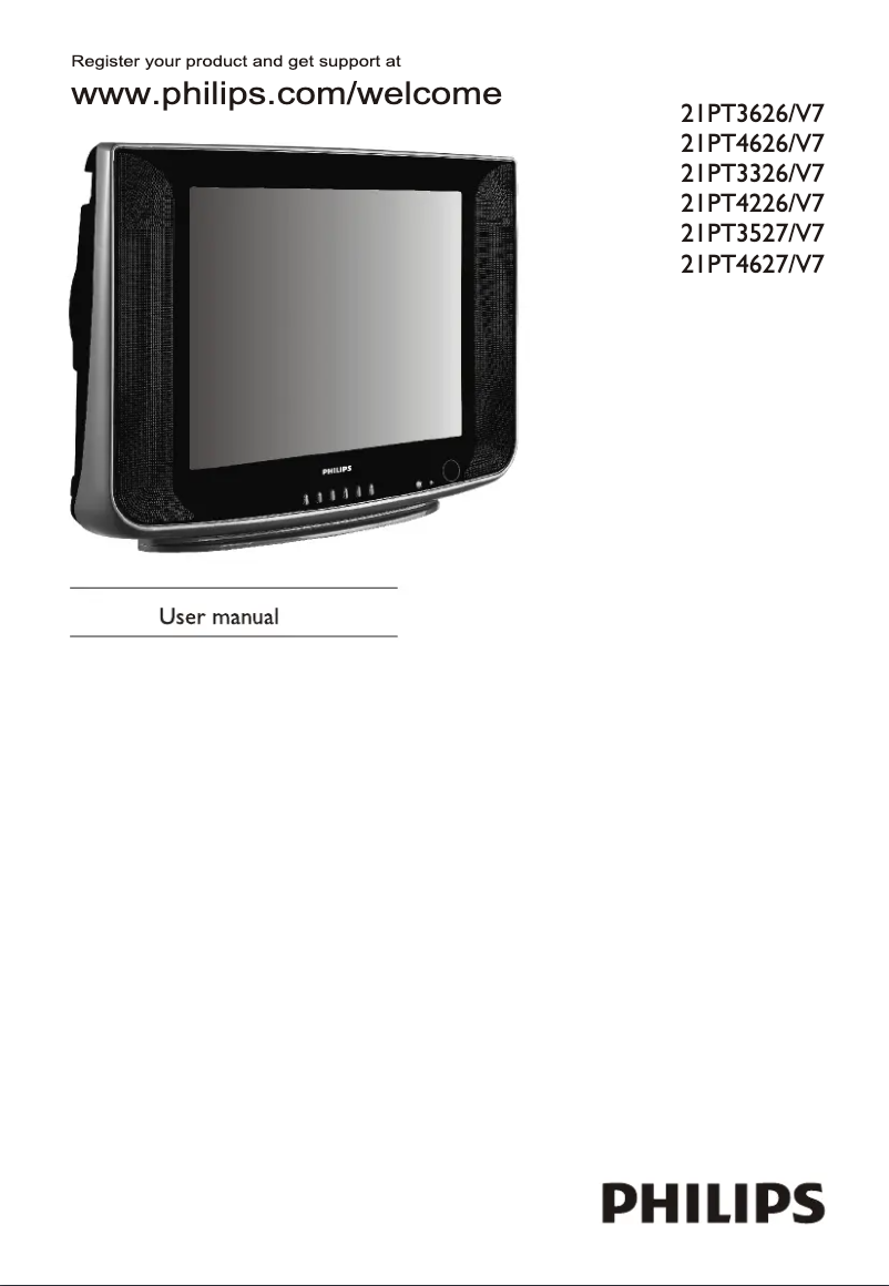 Page 1 de la notice Manuel utilisateur Philips 21PT3527
