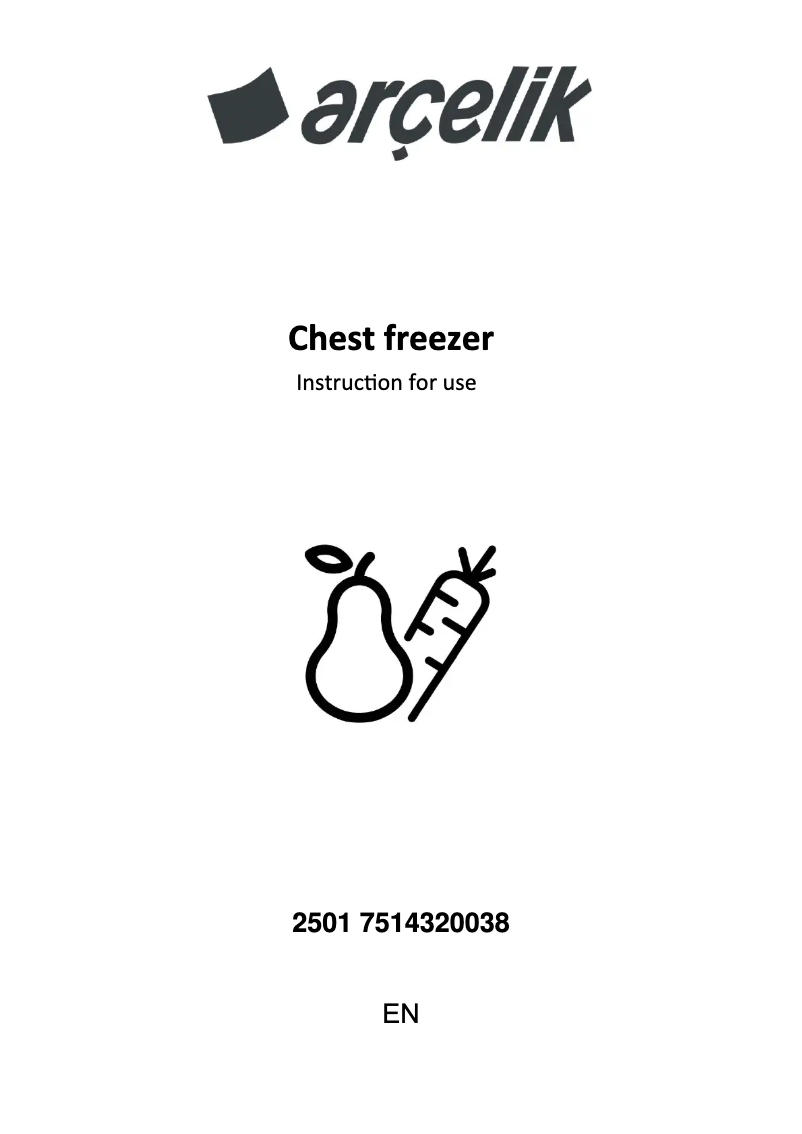 Page 1 de la notice Manuel utilisateur Arçelik 2501