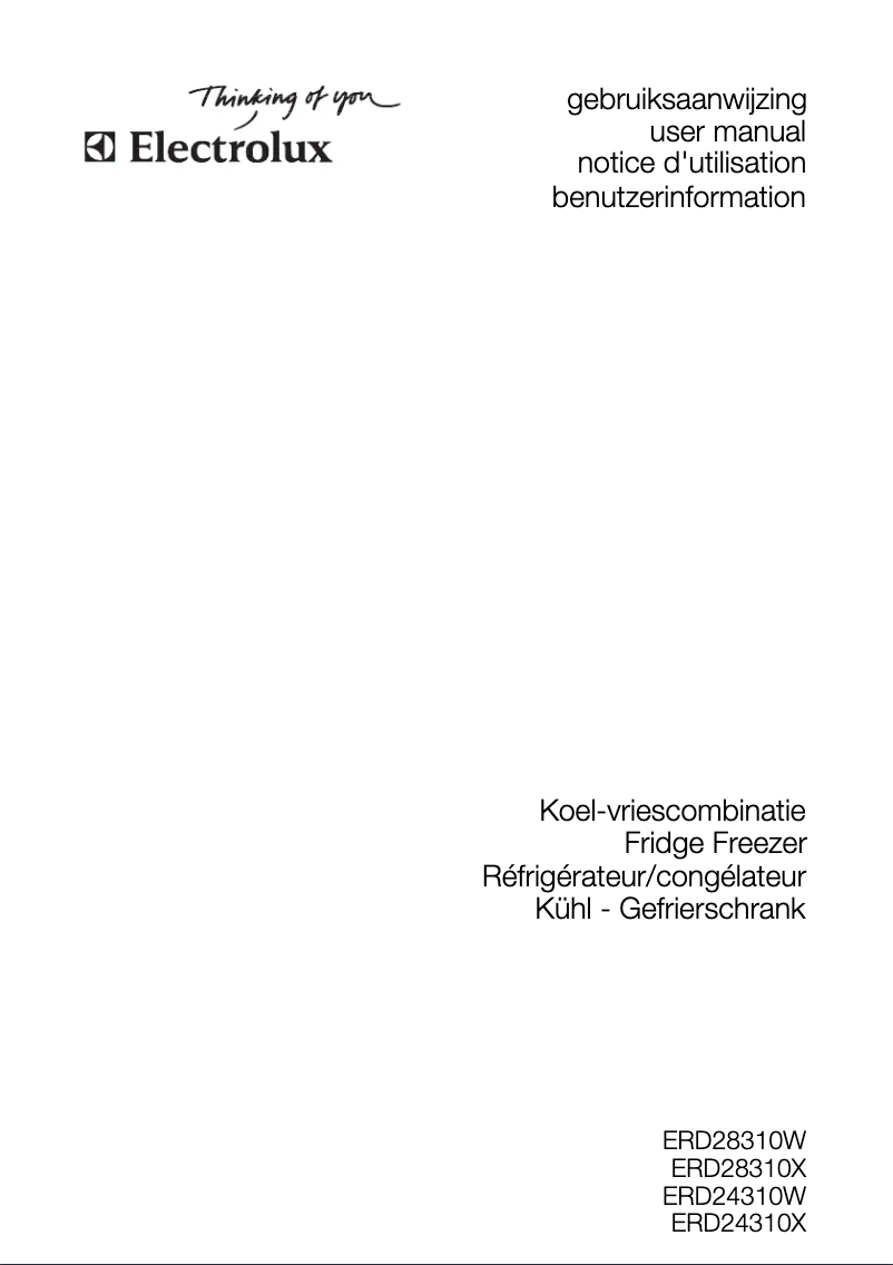 Página 1 del manual Manual de usuario Electrolux ERD28310X