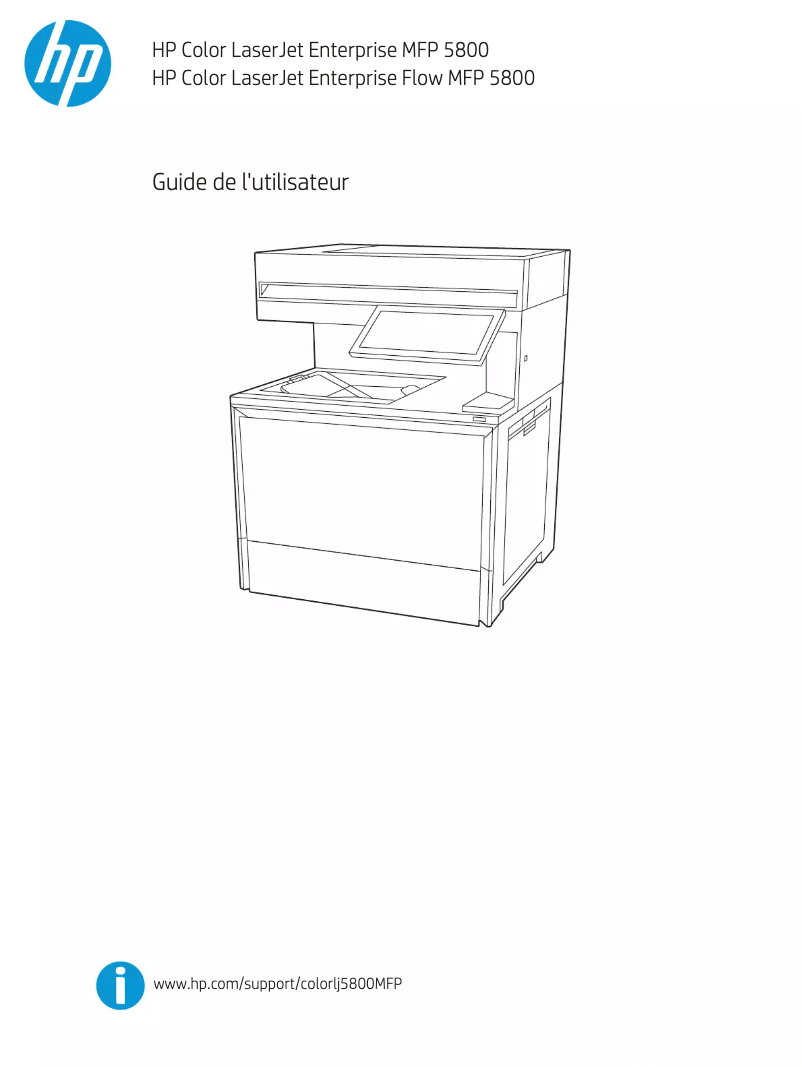 Page n°1 - Manuel utilisateur HP Color LaserJet Enterprise Flow MFP 5800zf