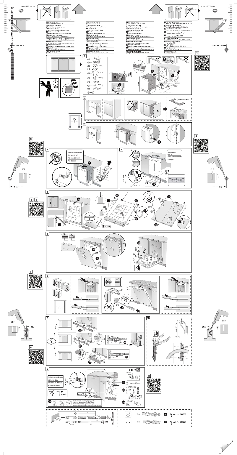 Page n°1 - Guide d'installation Siemens iQ100 SR64E004CH