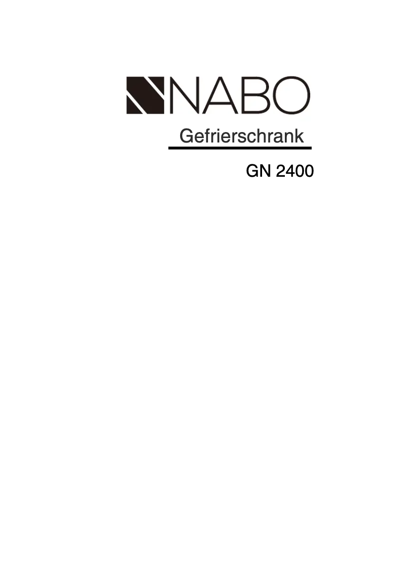 Page 1 de la notice Manuel utilisateur Nabo GN 2400