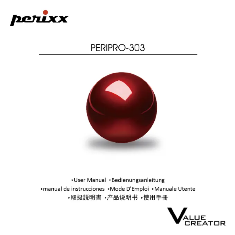 Page n°1 - Manuel utilisateur Perixx PERIPRO-303