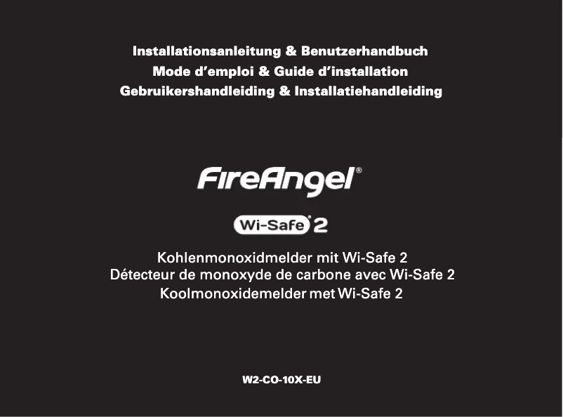 Page n°1 - Manuel utilisateur FireAngel W2-CO-10X