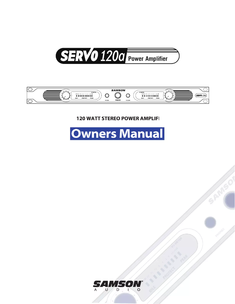 Image de la première page du manuel de l'appareil Servo 120a