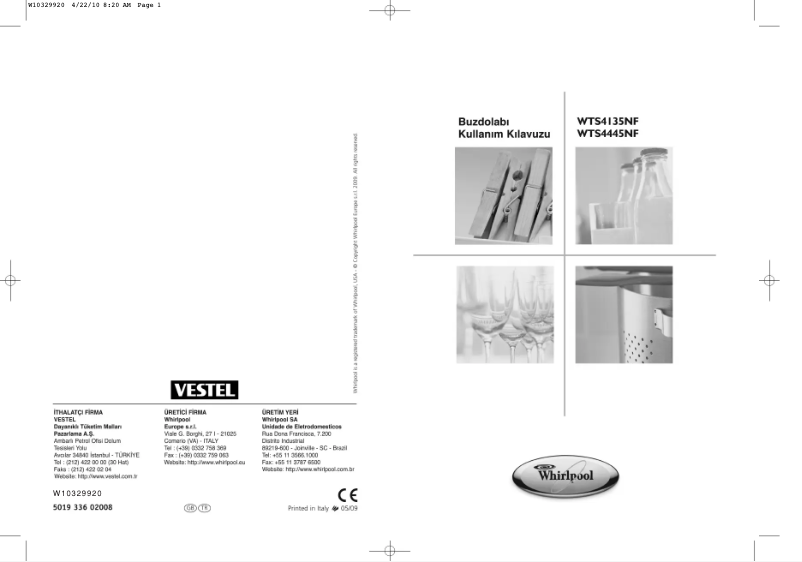 Page n°1 - Manuel utilisateur Whirlpool WTS4445 NFX