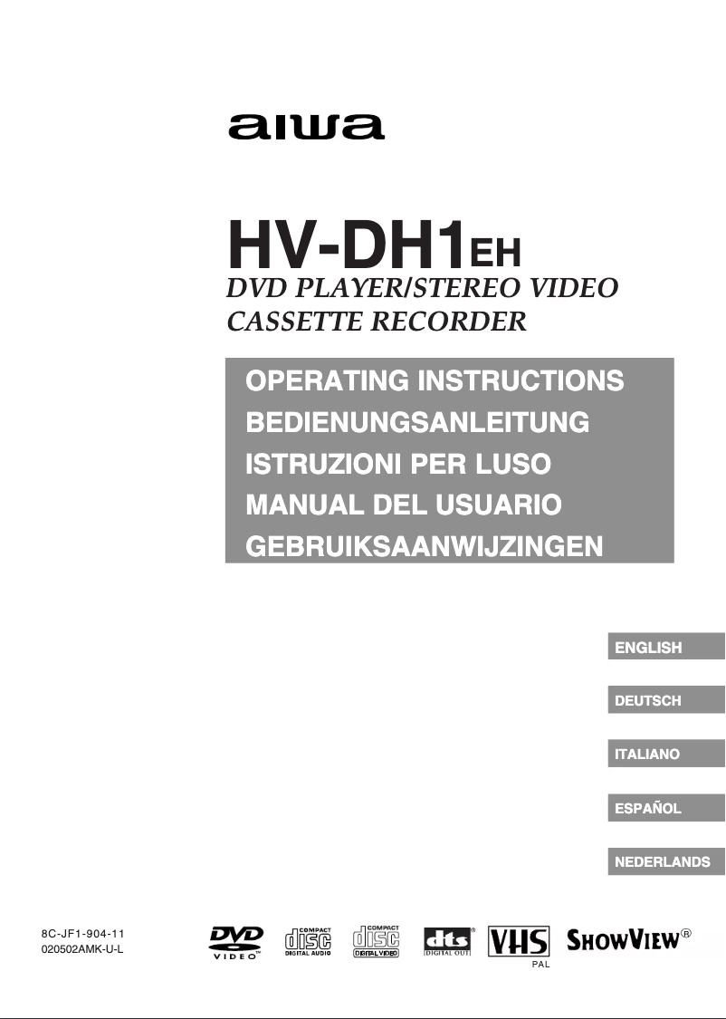 Page 1 de la notice Manuel utilisateur Aiwa HV-DH1