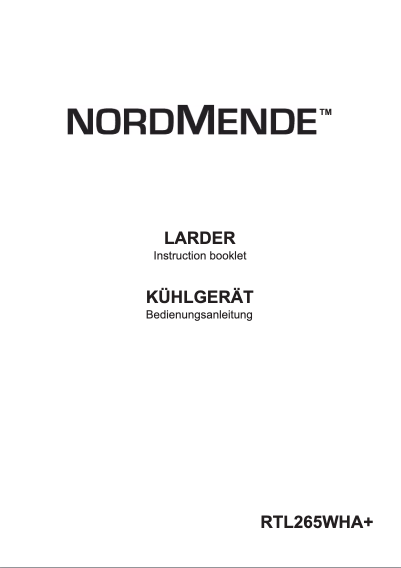 Page n°1 - Manuel utilisateur Nordmende RTL265WHA
