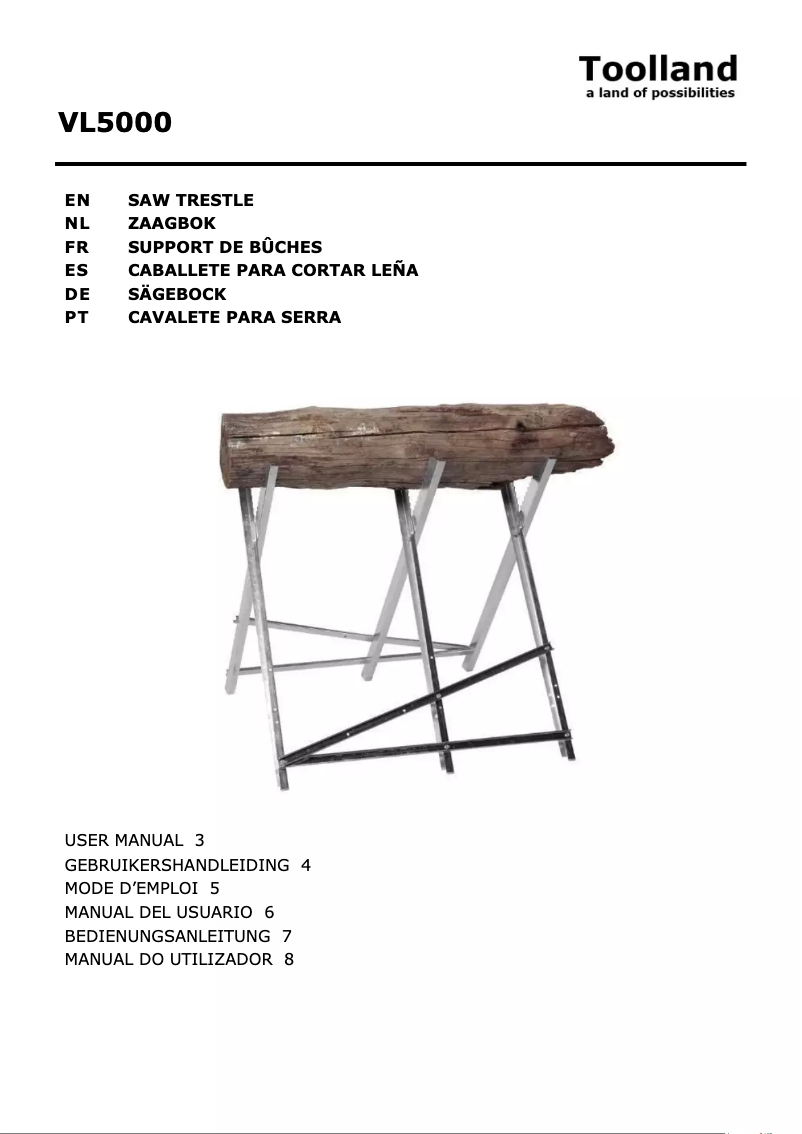 Image de la première page du manuel de l'appareil VL5000