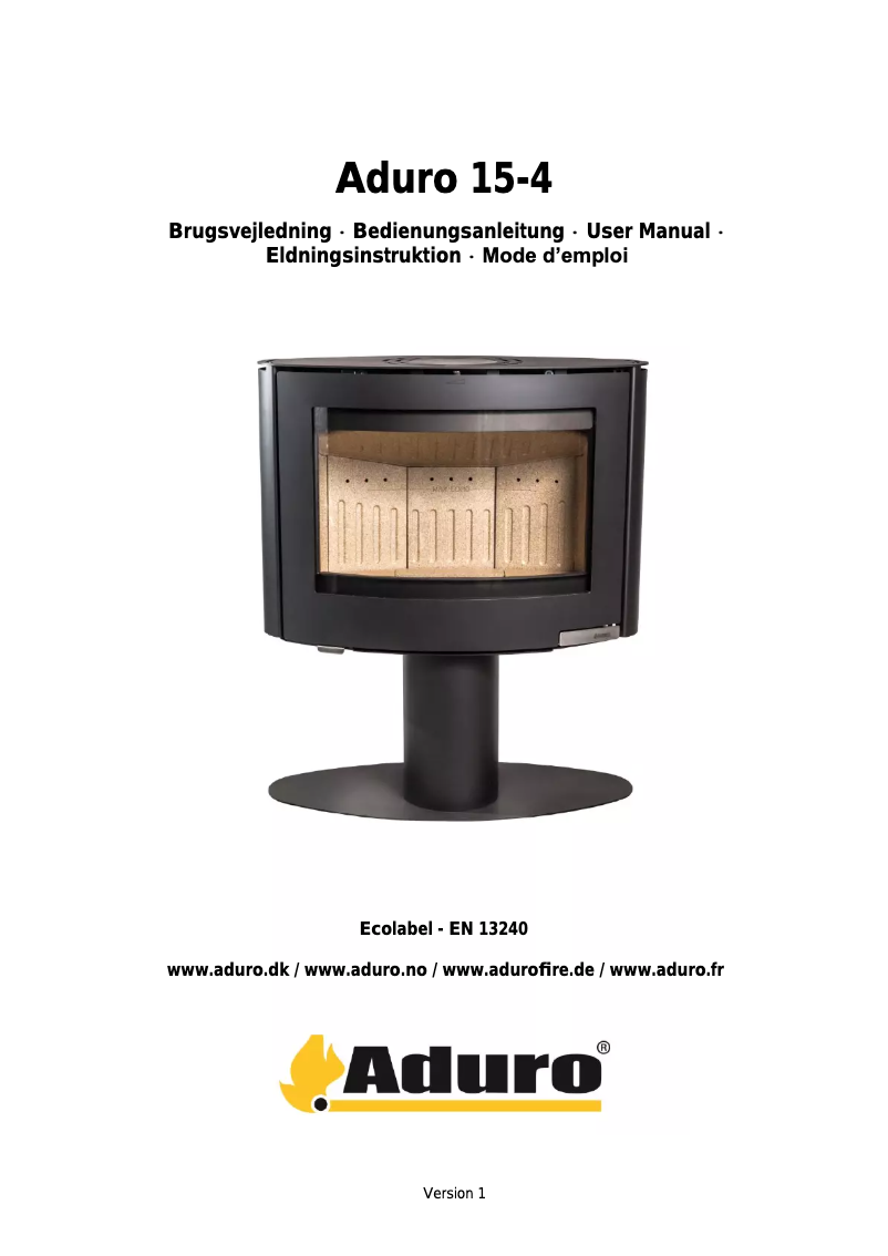 Page n°1 - Manuel utilisateur Aduro 15-4