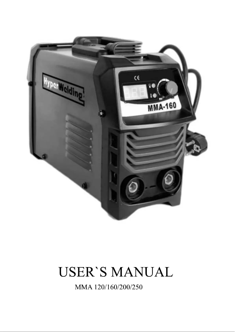 Page 1 de la notice Manuel utilisateur Hyper Welding MMA-160