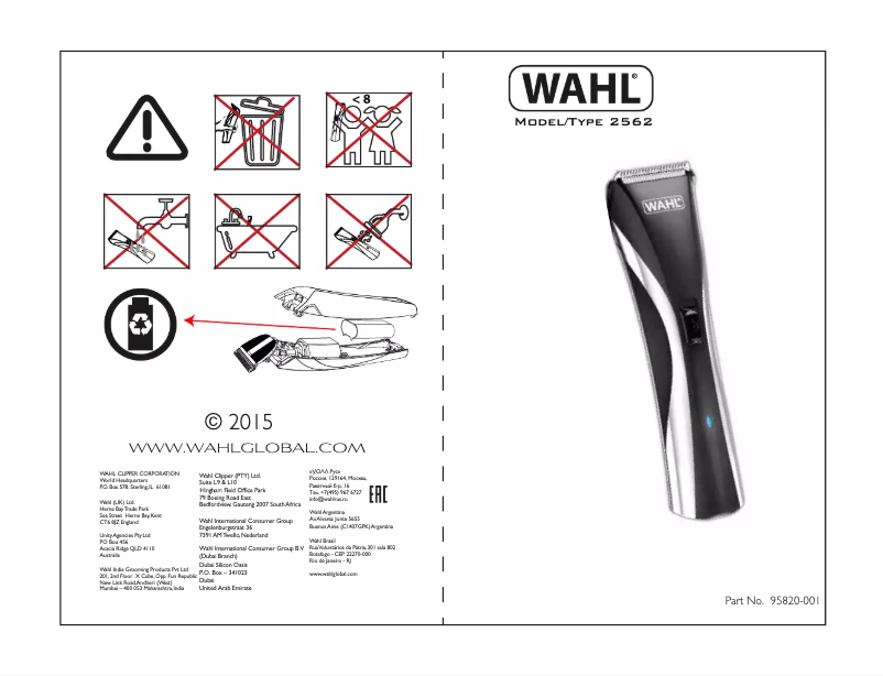 Image de la première page du manuel de l'appareil 9698-1016