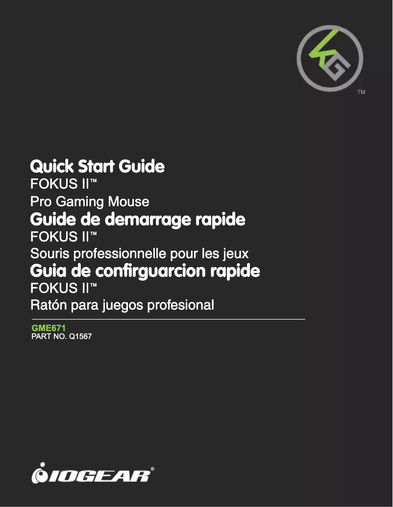 Page 1 de la notice Manuel utilisateur iogear Fokus II