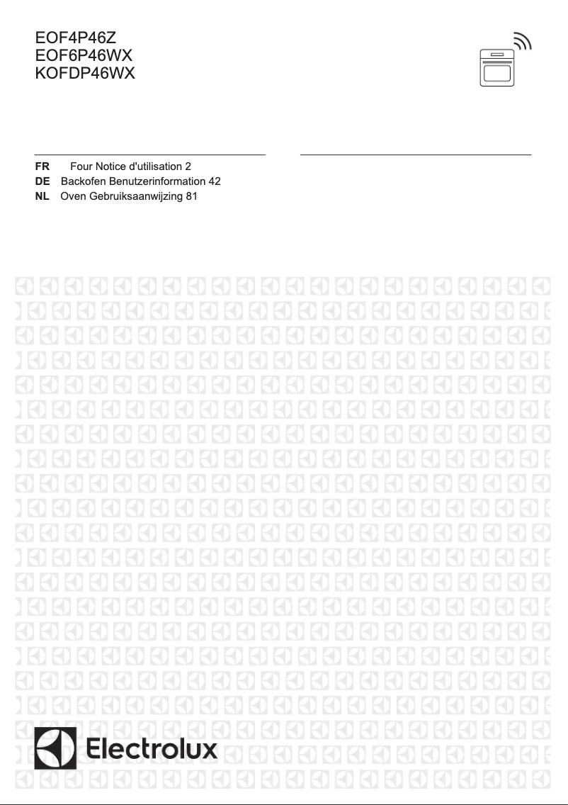 Page 1 de la notice Manuel utilisateur Electrolux EOF4P46Z