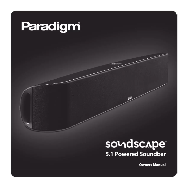 Page 1 de la notice Manuel utilisateur Paradigm Shift Soundtrack 2