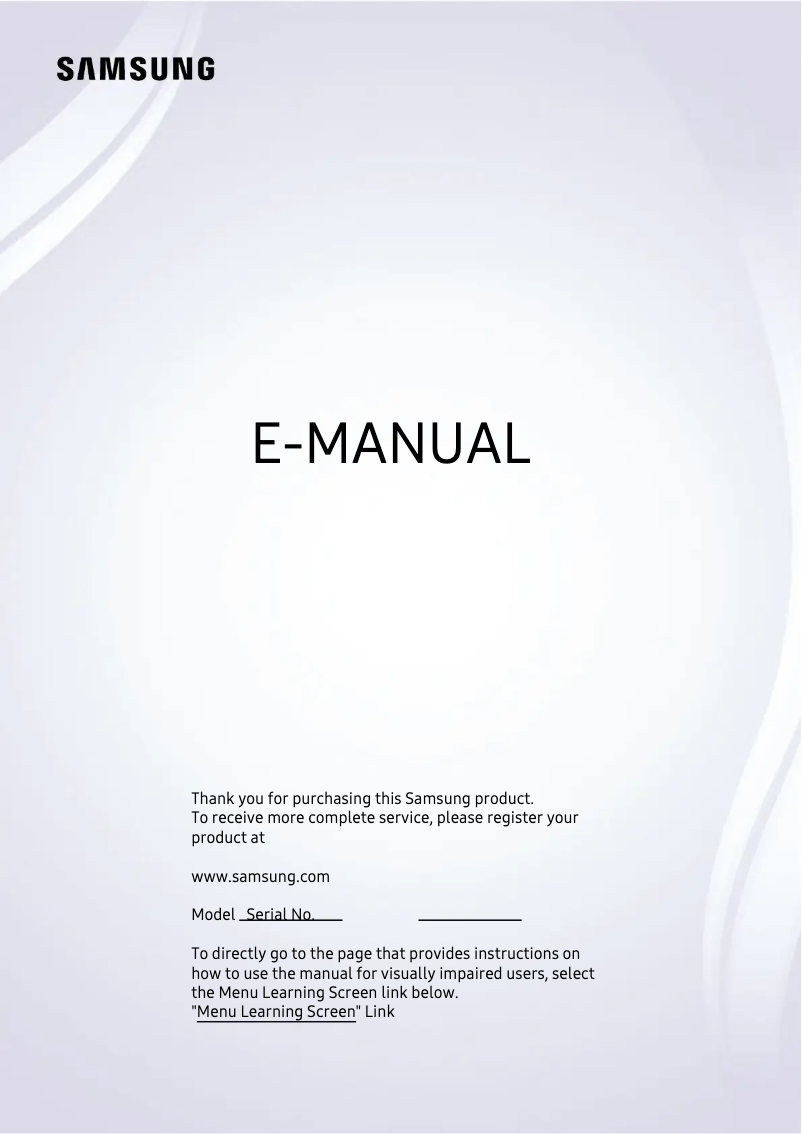 Page 1 de la notice Manuel utilisateur Samsung UE75AU7110K