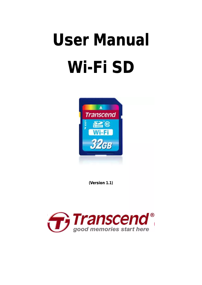 Página 1 del manual Manual de usuario Transcend TS16GWSDHC10