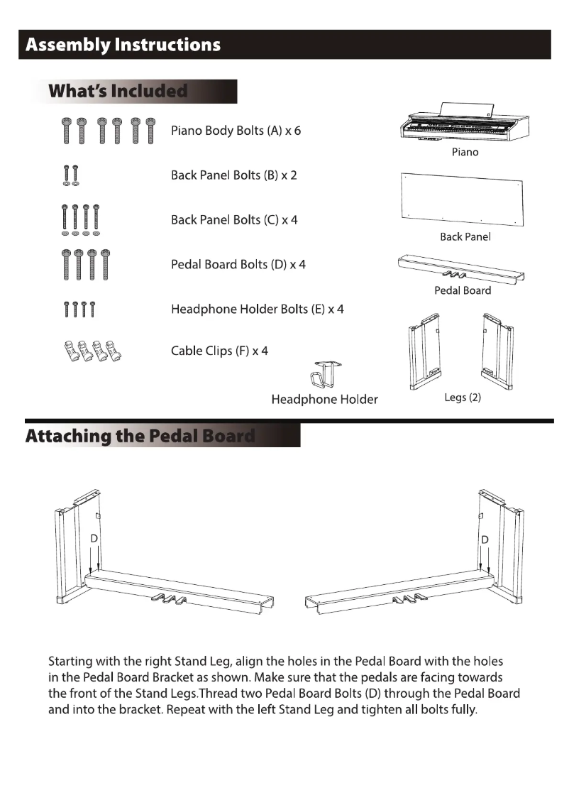 Página 1 del manual Instrucciones / montaje Kurzweil CUP P1