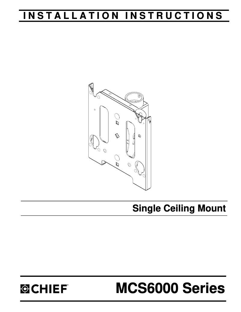 Página 1 del manual Manual de usuario Chief MCS6044