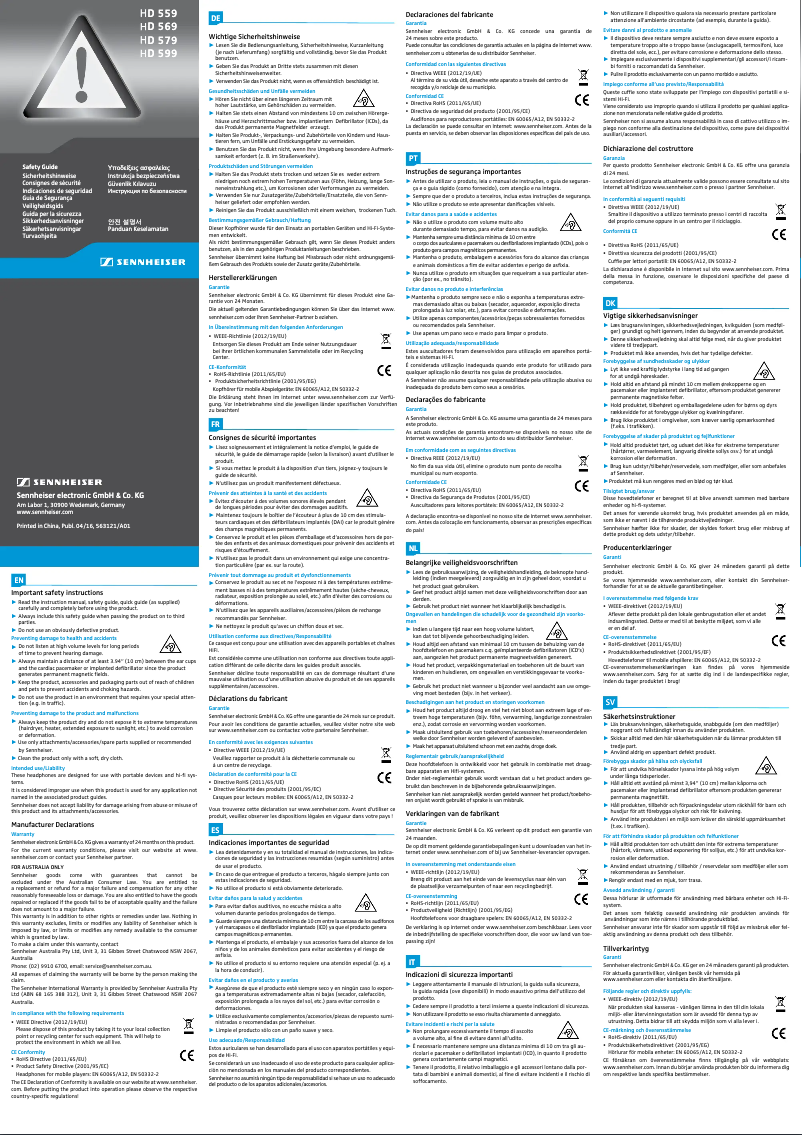 Image de la première page du manuel de l'appareil HD 579