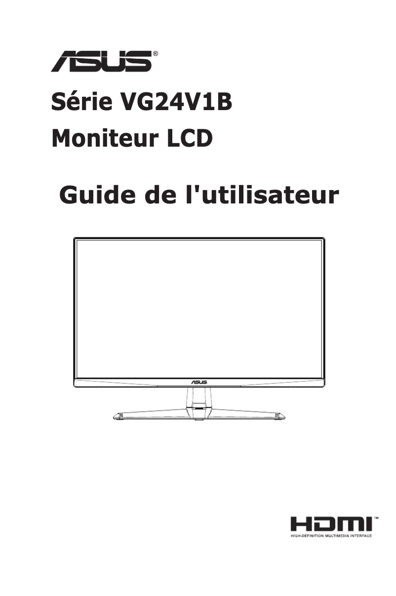 Image de la première page du manuel de l'appareil TUF Gaming VG24VQ1B