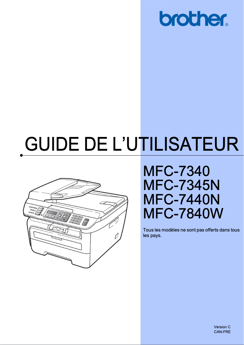 Page n°1 - Manuel utilisateur Brother MFC-7340