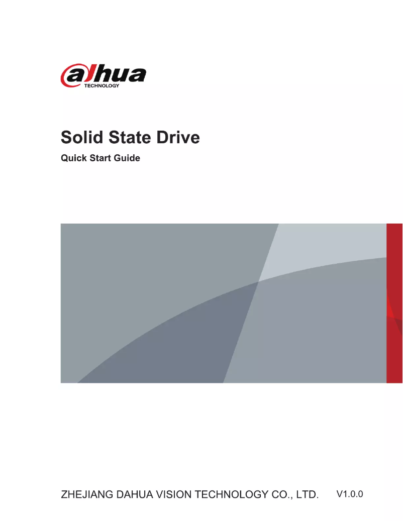 Page n°1 - Guide de démarrage rapide Dahua Technology SSD-C800AS240G