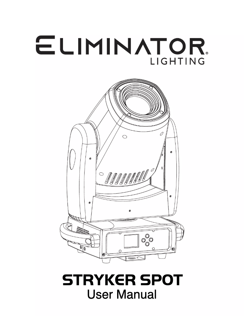 Page n°1 - Manuel utilisateur Eliminator Lighting Stryker Spot