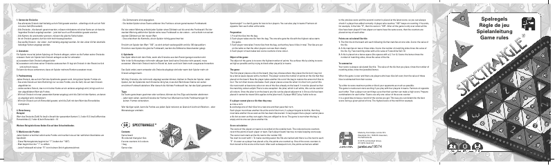 Page n°1 - Manuel utilisateur Jumbo Spectrangle