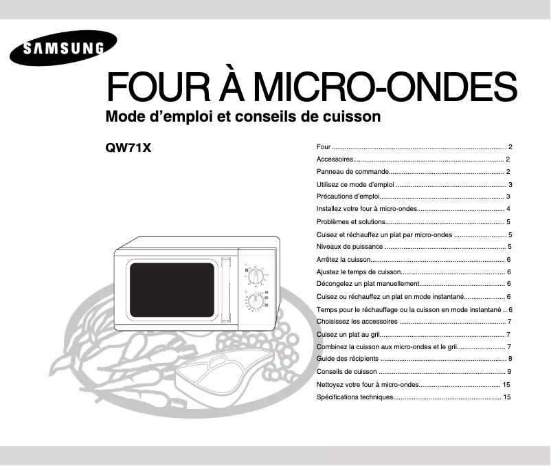 Page n°1 - Manuel utilisateur Samsung QW71X