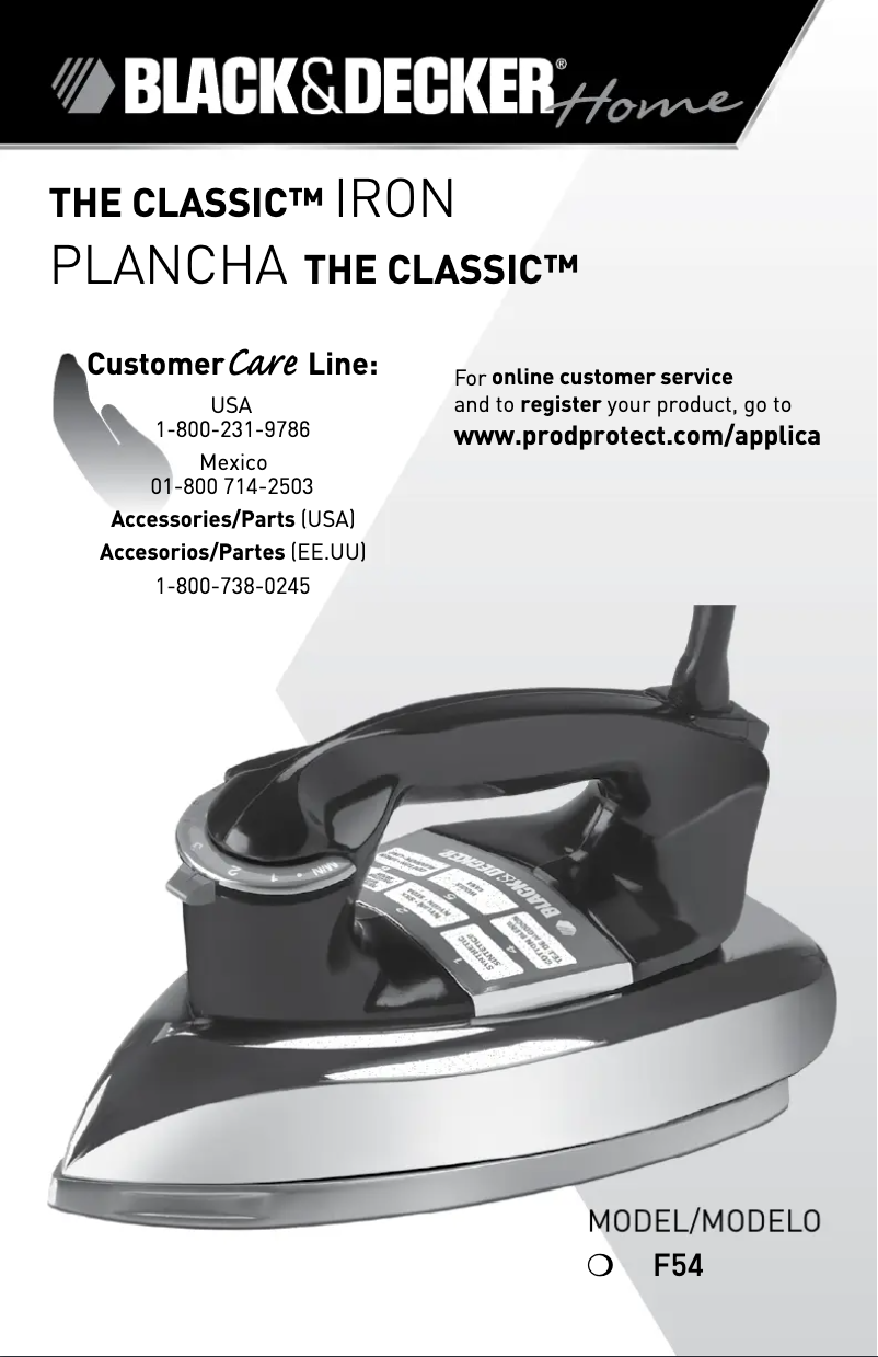 Imagen de la primera página del manual del dispositivo F54