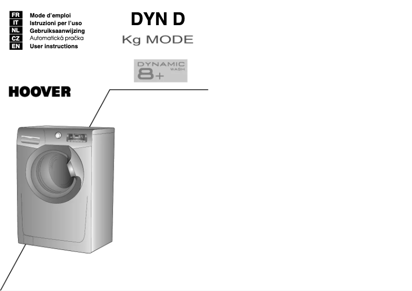 Page 1 de la notice Manuel utilisateur Hoover DYN 8144D-89S