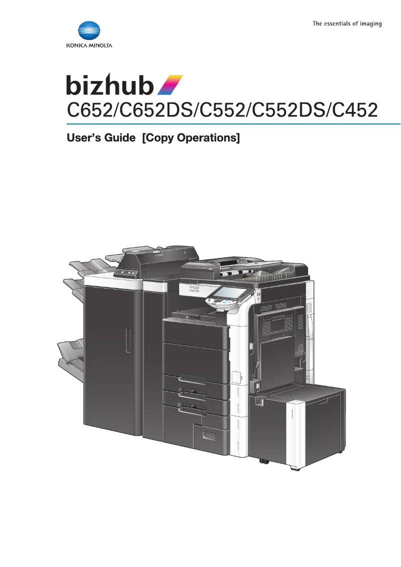 Page n°1 - Manuel utilisateur Konica Minolta bizhub C652DS