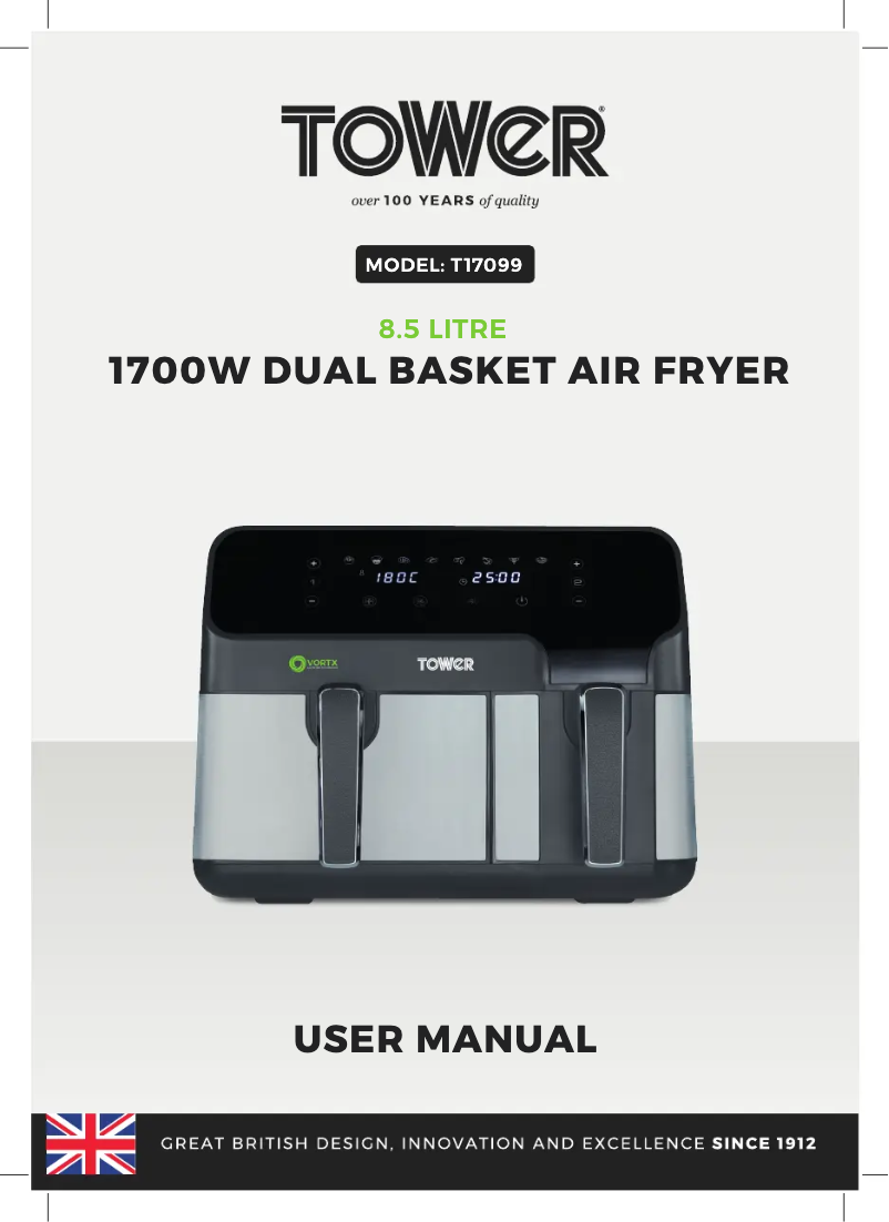 Page 1 de la notice Manuel utilisateur Tower T17099