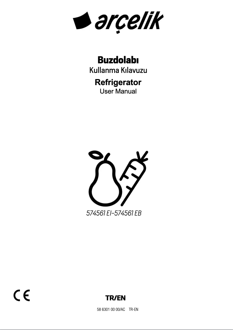 Page n°1 - Manuel utilisateur Arçelik 574561 EI