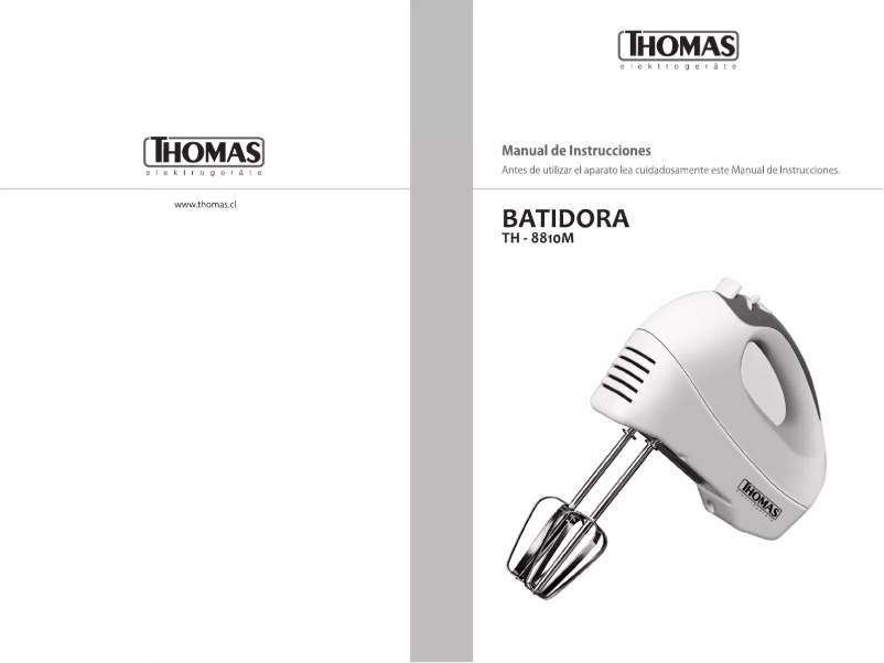 Page 1 de la notice Manuel utilisateur Thomas TH-8810M