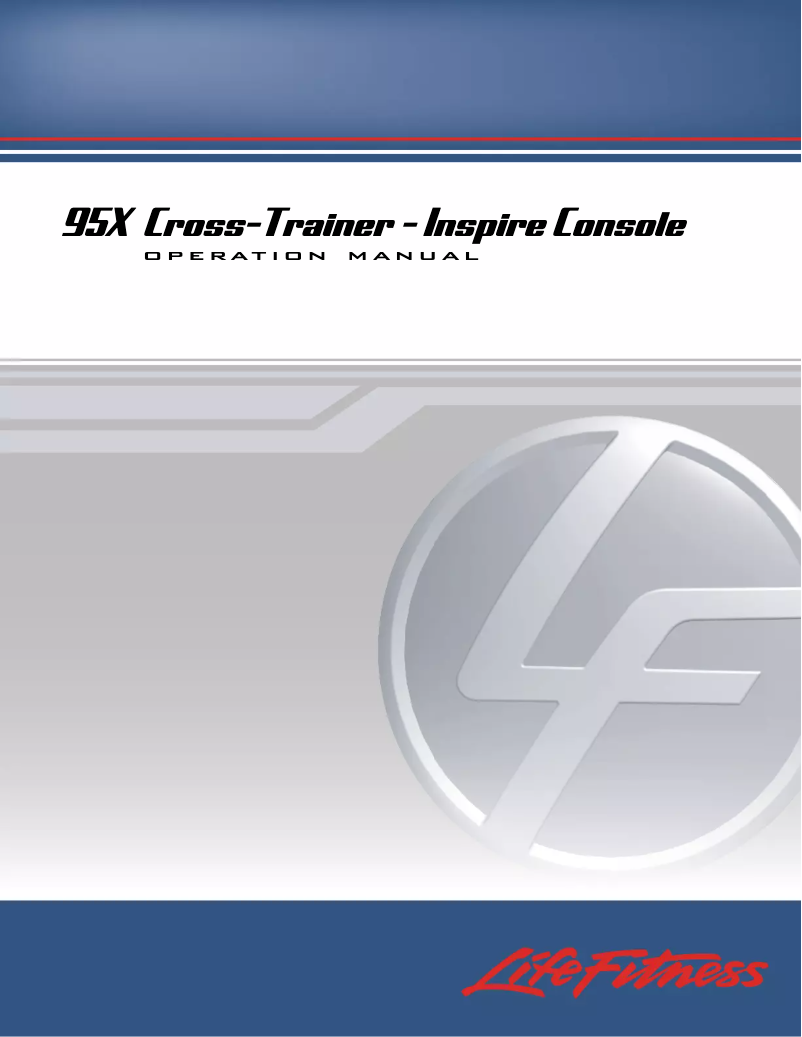 Page 1 de la notice Manuel utilisateur Life Fitness 95X Console