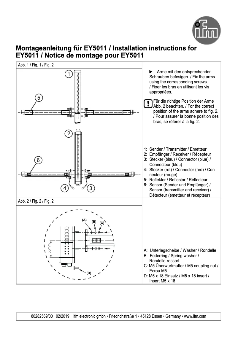 Page 1 de la notice Manuel utilisateur IFM EY5011