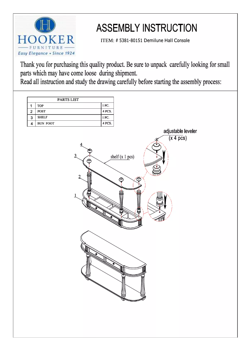 Page 1 de la notice Manuel utilisateur Hooker 5381-80151