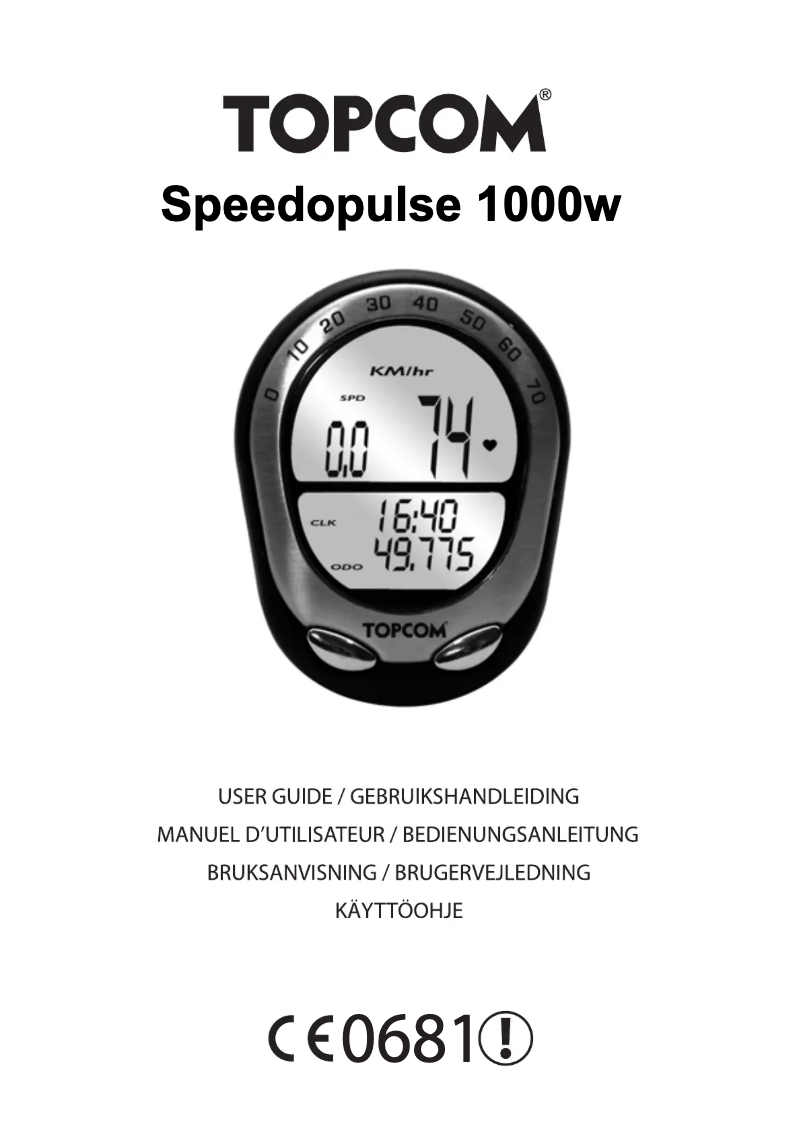 Image de la première page du manuel de l'appareil Speedopulse 1000w