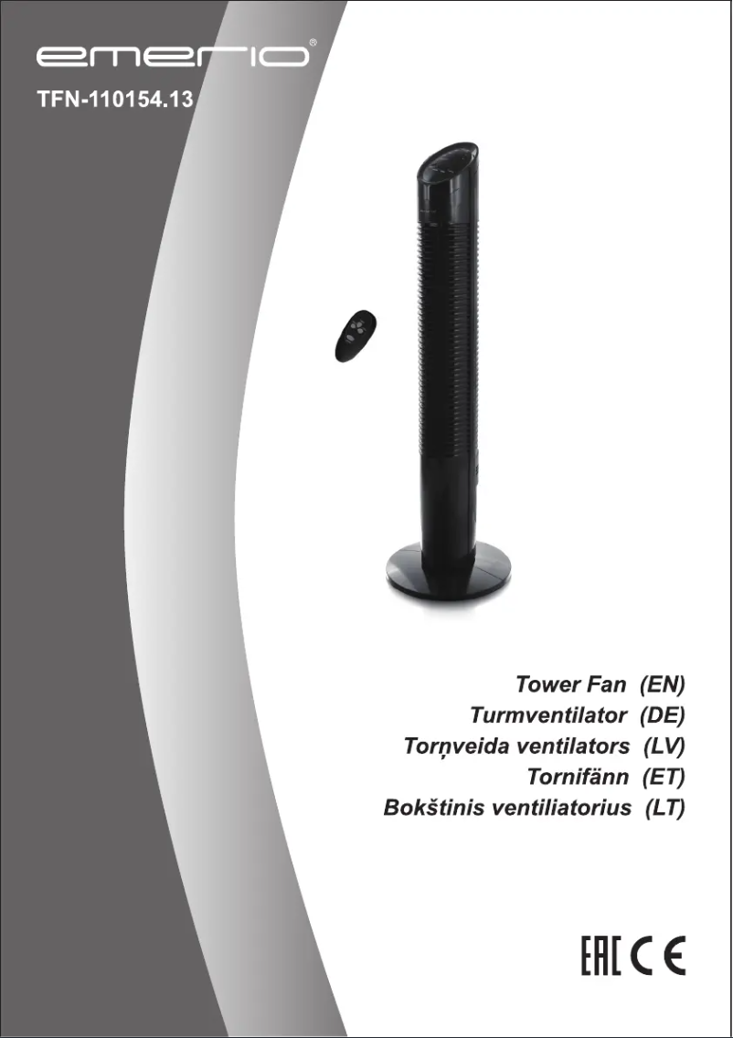 Image de la première page du manuel de l'appareil TFN-110154.13