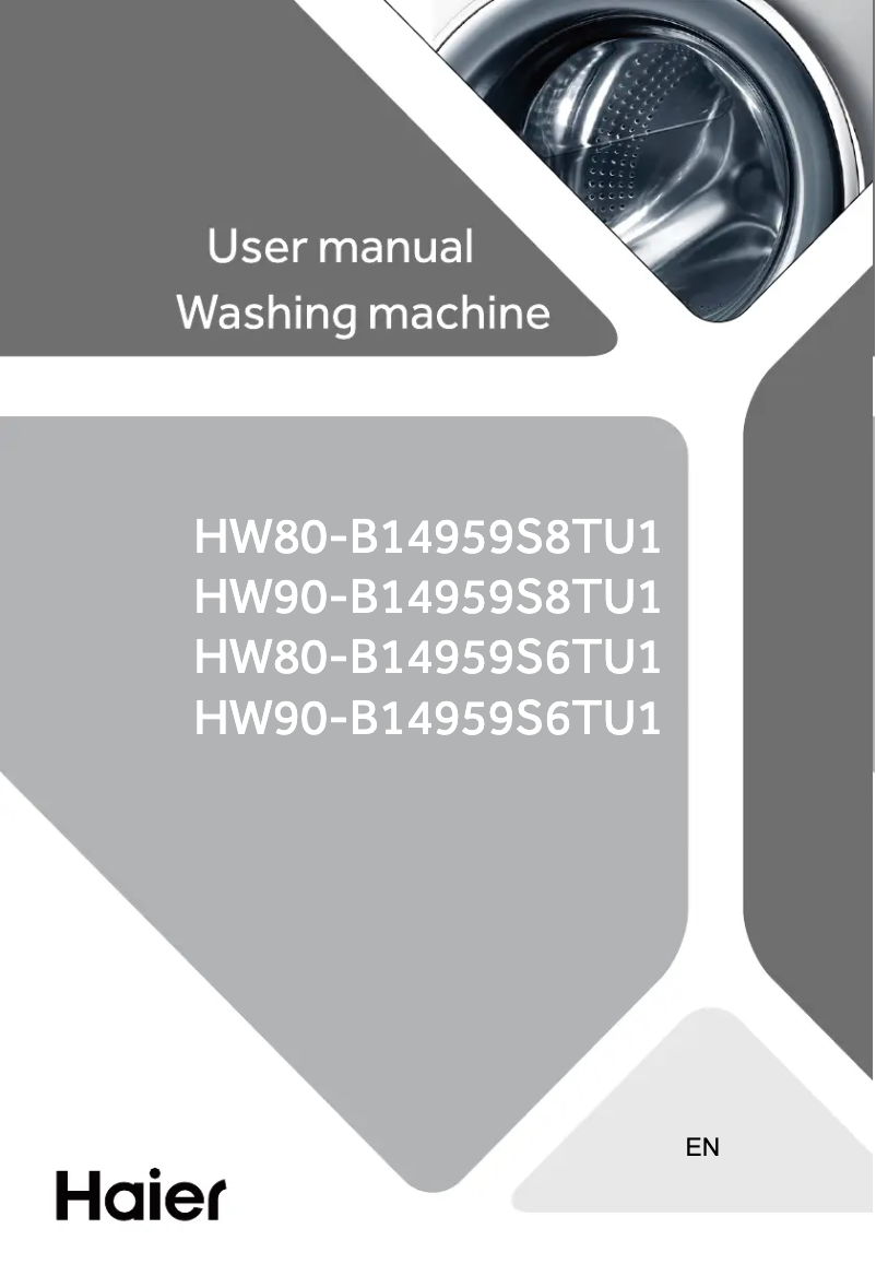 Page 1 de la notice Manuel utilisateur Haier HW80-B14959S8TU1