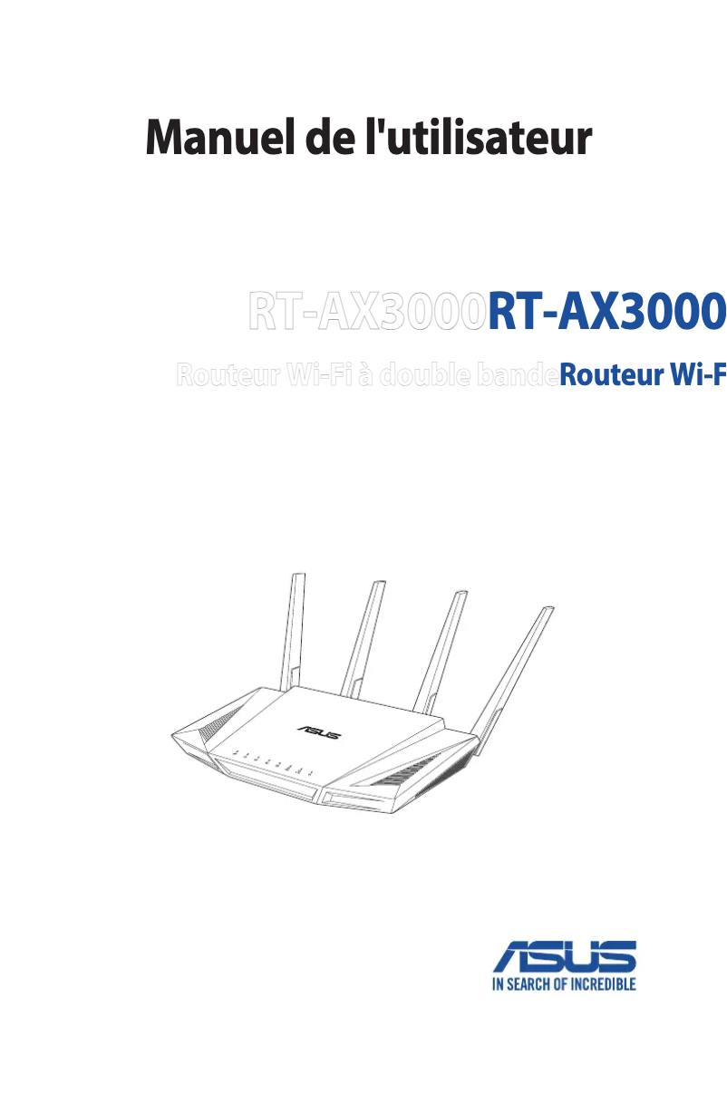 Image de la première page du manuel de l'appareil RT-AX3000