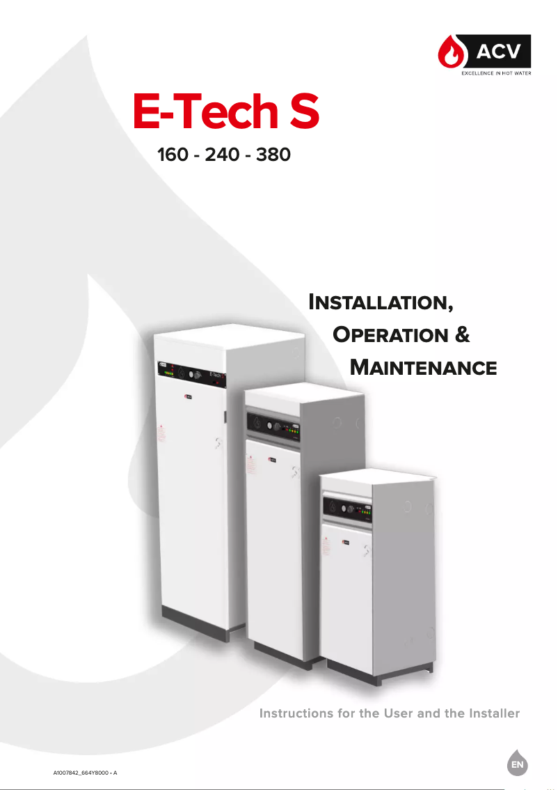 Page n°1 - Manuel utilisateur ACV E-Tech S 240 Tri