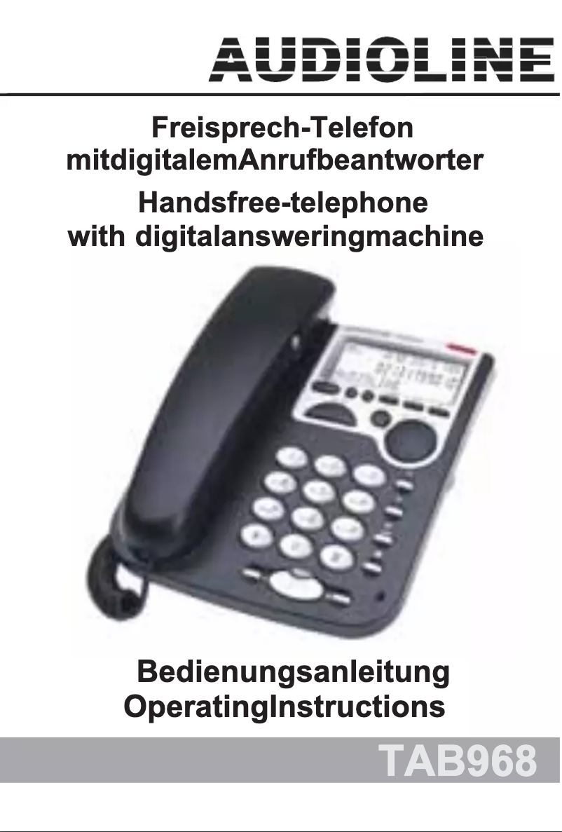 Image de la première page du manuel de l'appareil TAB968