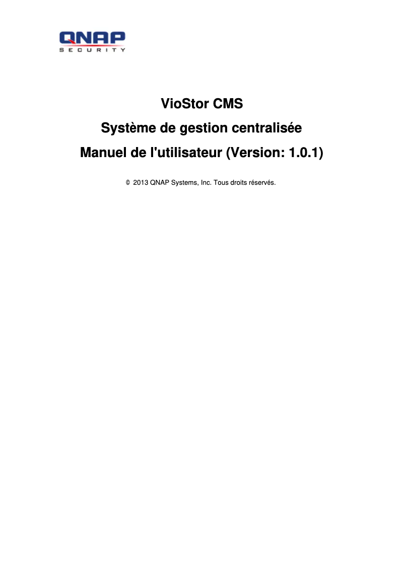 Page n°1 - Manuel utilisateur QNAP VSM-4000U-RP