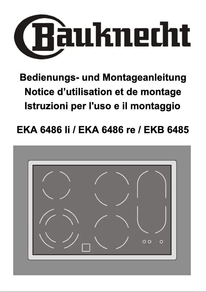 First page image of the manual for EKA 6486