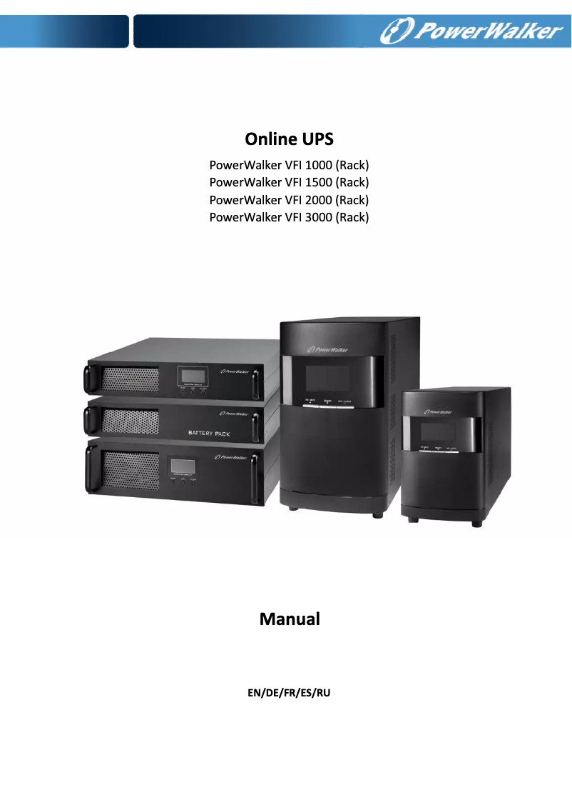 Page 1 de la notice Manuel utilisateur BlueWalker VFI 2000R LCD