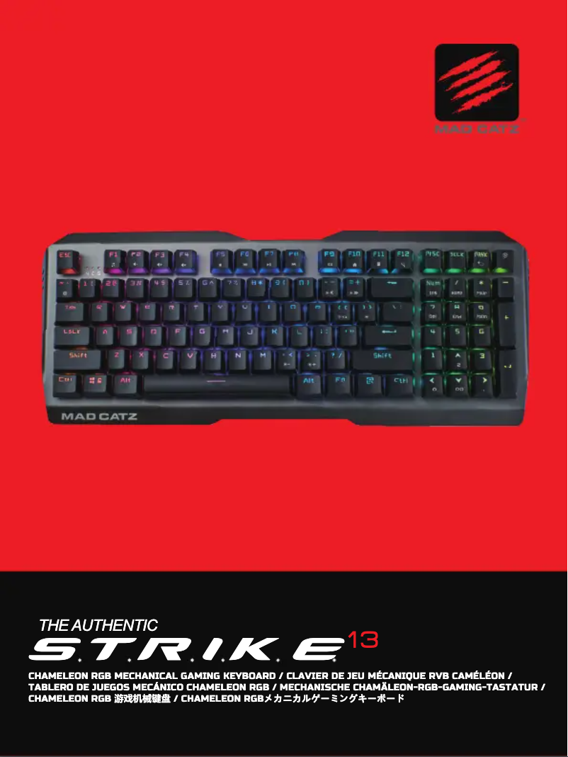 Page n°1 - Manuel utilisateur MadCatz S.T.R.I.K.E. 13