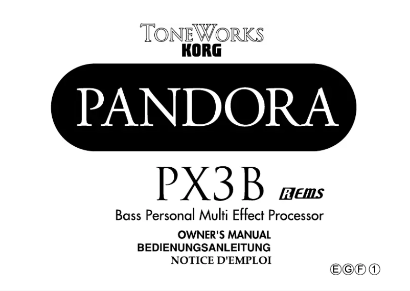 Page n°1 - Manuel utilisateur Korg PX3BT